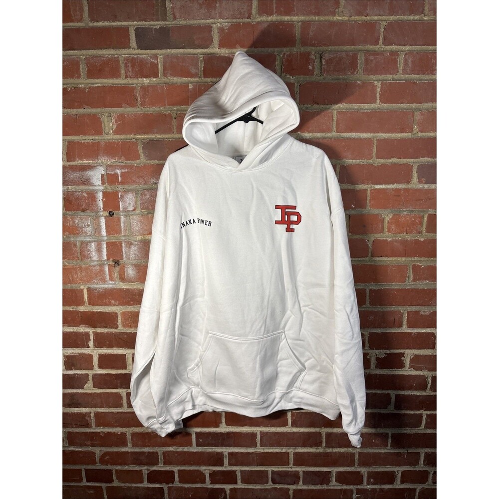 NWT Inaka Power Mens White Long Sleeve Kangaroo Pocket Pullover Hoodie Size XXL